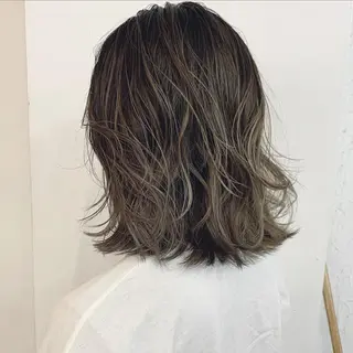 ミディアム カラー 渋谷ブリーチカラー 韓国ヘアyuikoのヘアスタイル