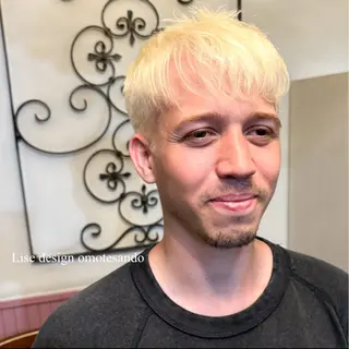 ショート カラー パーマ ヘアアレンジ メンズ 表参道Lise おおいしおりのヘアスタイル