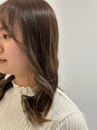 セミロング カラー TRUNS所属・こうた/髪質改善 ストレート/ヘアケアのヘアスタイル