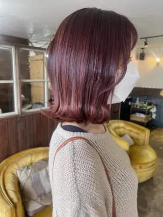 ミディアム カラー 艶カラー🫧 MOMOYOのヘアスタイル