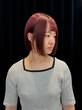 ミディアム カラー ヘアアレンジ 夕羽夢🍓矢場/ 透明感カラーのヘアスタイル