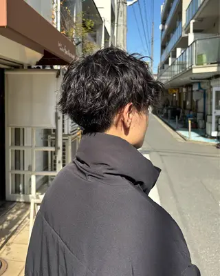 ミディアム パーマ メンズ homme, famille raugh【オム・ファミーユ・ラグ】所属・【メンズ特化】パーマ /マッシュ/たいちのヘアスタイル