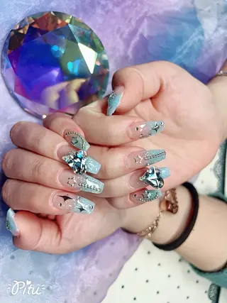 ロング 🎀CUTEE 🎀レイのネイルデザイン