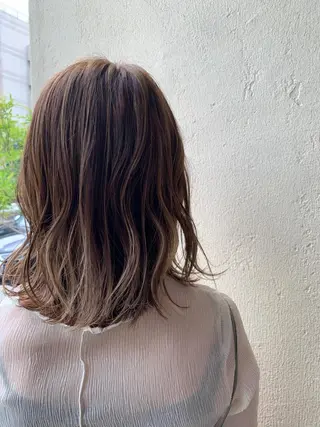 ミディアム カラー 清光 泰之のヘアスタイル