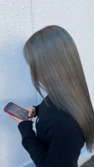 ロング 🎀ハイトーン/ 艶カラー/夕月🎀のヘアスタイル