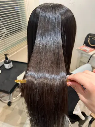 ロング ワタナベ モカ🦢ダブルカラーのヘアスタイル