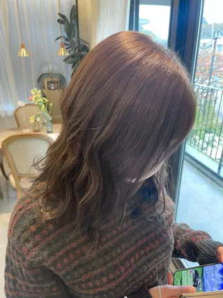 セミロング カラー 田中 陽菜乃のヘアスタイル