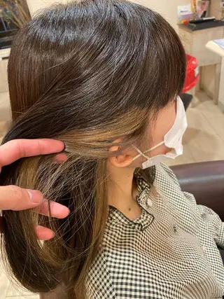 セミロング カラー アンプヘアー  西京極店所属・unpeuhair/ 宮岡　光希のその他イメージ