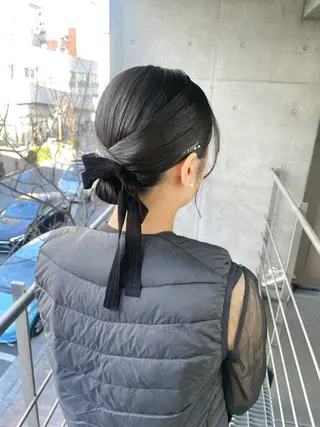 ミディアム ヘアアレンジ ヘアセット ✴︎Mai✴︎銀座のヘアスタイル