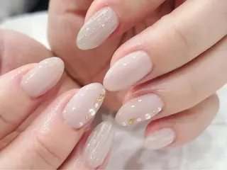 ネイル リボン、ガーリー パーツ放題専門店のネイルデザイン