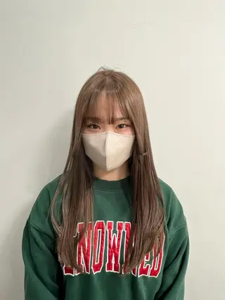 ロング カラー 愛梨/ハイトーン /韓国/ダメージレスのヘアスタイル