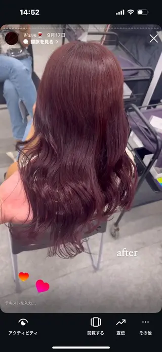 ロング カラー 透けるやわらか艶髪♡ ナチュラルストレートのヘアスタイル