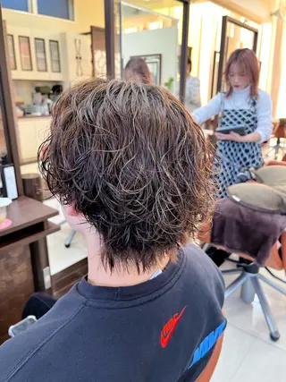 ショート パーマ メンズ AROH men's cut&men's perm 船橋店所属・🧊メンズ特化🧊 高木航希のヘアスタイル