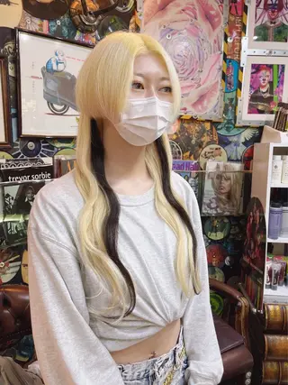 ショート カラー ヘアアレンジ マツエク・マツパ haco+所属・🌈派手髪エクステ ブレイズ🌈ひろとのヘアスタイル