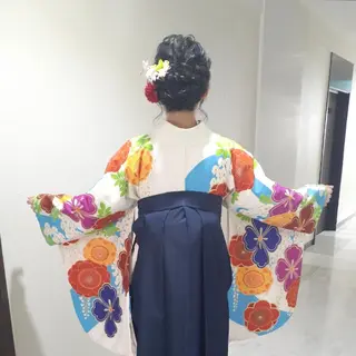 セミロング ヘアアレンジ Hair&Make  Delight*のヘアスタイル