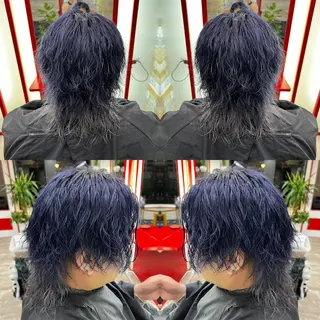 ミディアム カラー パーマ メンズ "PEPPU "所属・派手髪、ハイトーン ショートヘアShinのヘアスタイル