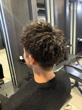 ショート メンズ メンズパーマ/難波/ 心斎橋　室園亮佑のヘアスタイル