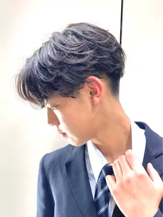 ミディアム パーマ メンズ特化 星野裕人のヘアスタイル