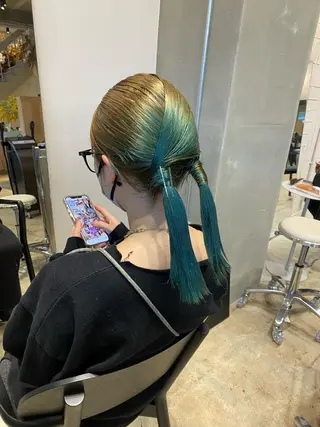 セミロング カラー レイヤーカット/ ダブルカラー/櫻井のヘアスタイル