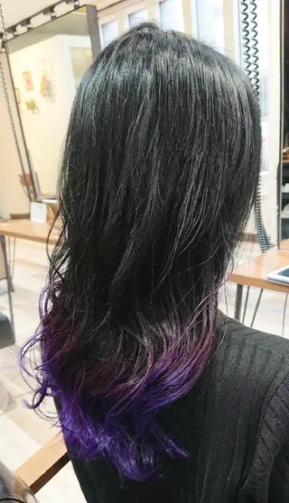 ロング カラー ACROあべの店所属・艶カラー/インナー /グラデ/大西小百合のヘアスタイル