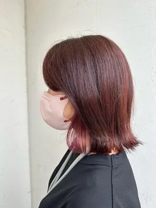 ミディアム 永田 彩華のヘアスタイル