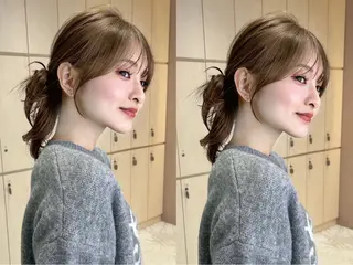 ロング カラー ヘアアレンジ 🇰🇷韓国ヘア 髪質改善yamatoのヘアスタイル