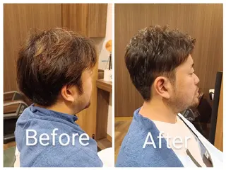 メンズ ショート BARBER 　STAG所属・BARBERSTAG 上拂恭平のヘアスタイル