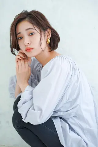 ショート カラー パーマ モリシュンスケ /レイヤー/髪質改善のヘアスタイル