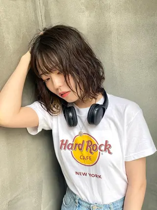 ミディアム パーマ Agu hair lore沼館店所属・八戸パーマ/メンズパ ーマ/シンゴ。のヘアスタイル