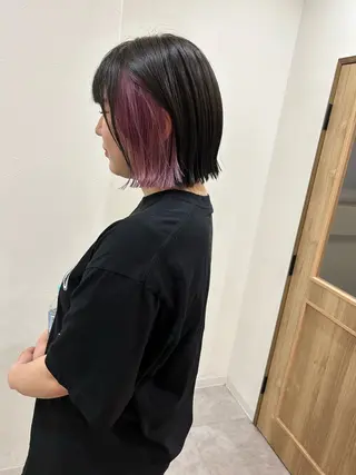 ショート カラー ボブ/ハイトーン 立川loose 下田のヘアスタイル
