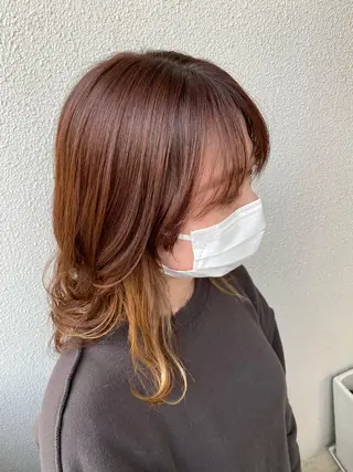 ミディアム カラー 柳澤 和也のヘアスタイル