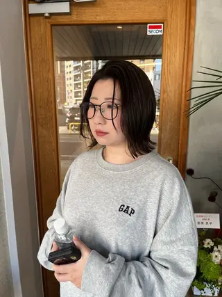 ショート カラー ロエ平尾山荘所属・大人ショート/メンズ /平尾/薬院/綜一郎のヘアスタイル