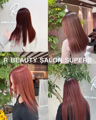 カラー R/🤎 パーマ＆ブリーチ🔥のヘアスタイル