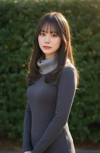 セミロング カラー パーマ さく/髪質改善× 縮毛矯正/町田のヘアスタイル