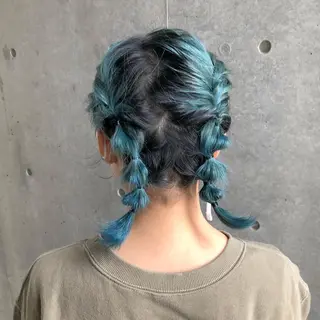 ミディアム カラー ヘアアレンジ 🎀 原宿/ブリーチ 🎀　♡Reina♡のヘアスタイル