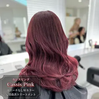 ロング カラー 透けるやわらか艶髪♡ ナチュラルストレートのヘアスタイル
