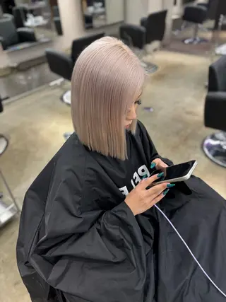 ミディアム カラー PELE SAKAE airiのヘアスタイル