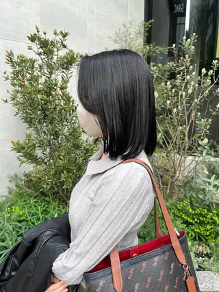 ミディアム 🫧オリーブカラー/ 酸性縮毛矯正銀座🫧のヘアスタイル