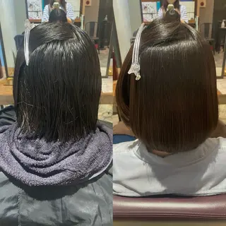 ショート mana♡透明感 カラー/縮毛矯正🫧のヘアスタイル