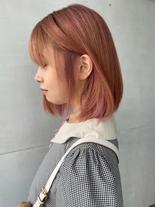 セミロング カラー かわさき ともやのヘアスタイル
