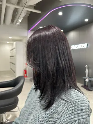 カラー YUKA💜淡色 ラベンダー/ベージュのヘアスタイル
