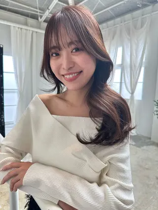 ロング カラー 🫧ナオ🫧 /韓国 ヘア/ マンツーマンのヘアスタイル