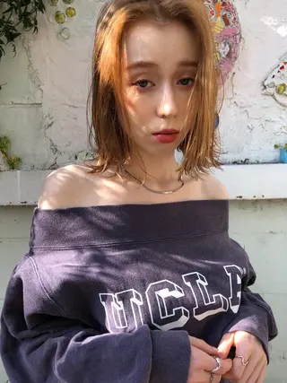 ショート カラー 透明感カラー× レイヤーカット✨高梨のヘアスタイル