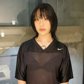 ミディアム カラー MAKI渋谷 【カットモデル募集】のヘアスタイル
