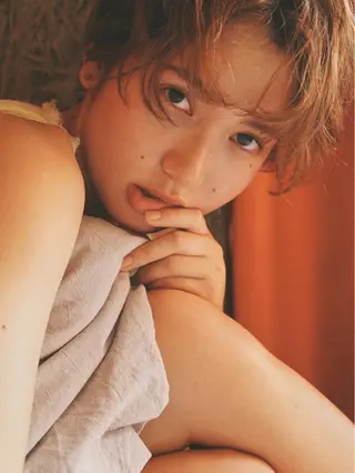 ショート カラー パーマ GO TODAY  SHAIR SALON 梅田NU茶屋町店所属・田中成美/レイヤー カット/透明感カラーのヘアスタイル