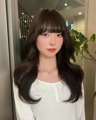 ロング のあ/カラーモデル/ 縮毛矯正モデルのヘアスタイル