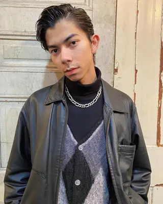 パーマ メンズ パーマ、髪質改善 カズマのヘアスタイル