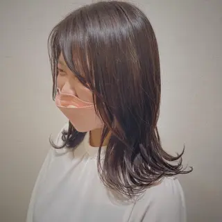 セミロング 坂成 一樹のヘアスタイル
