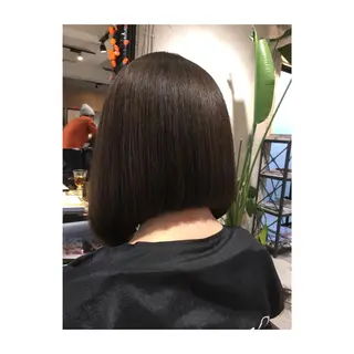 ショート ミディアム セミロング カラー パーマ アオガミ （前髪顔周りカット）のヘアスタイル