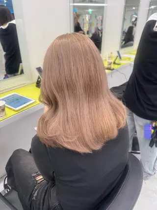 ロング カラー ヘアアレンジ 赤み消しブラウン プロ🐿けんご🐿のヘアスタイル